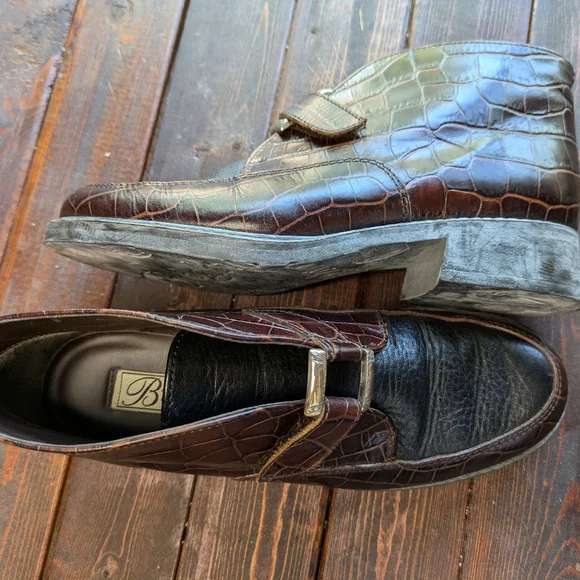 Vintage Brighton Kismet Brown Leather Ankle Boots Bootie Shoe Size 6 Buckle - Picture 7 of 10